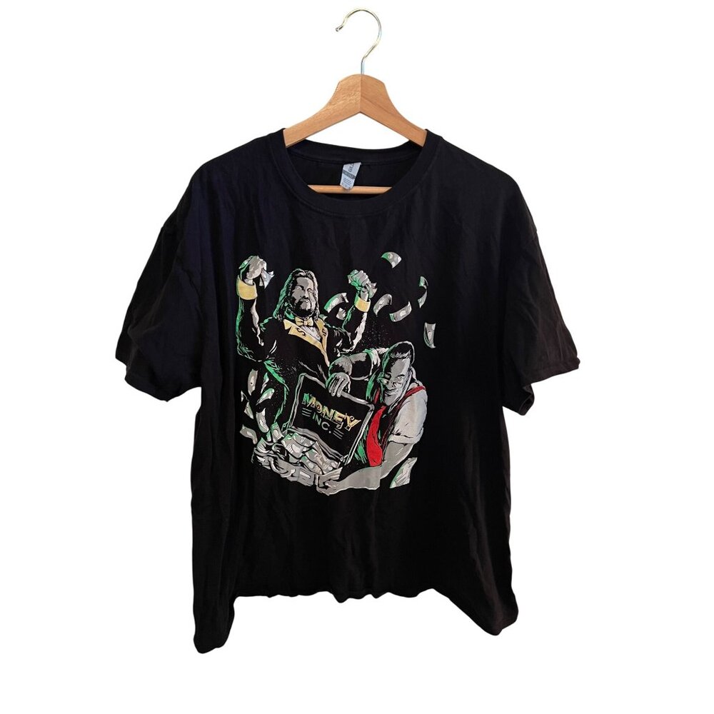 WWE Money Inc Gildan Black Tshirt Men's Size XL Ted DiBiase Wrestling Graphic Te